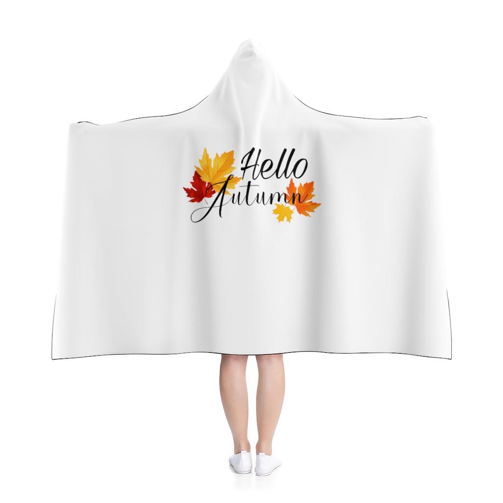 Happy Autumn Fall Hooded Fleece Blanket - Stay Warm and Comfy All Season Long - Très Elite