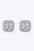 Square Moissanite Stud Earrings - Elegant Sterling Silver Jewelry