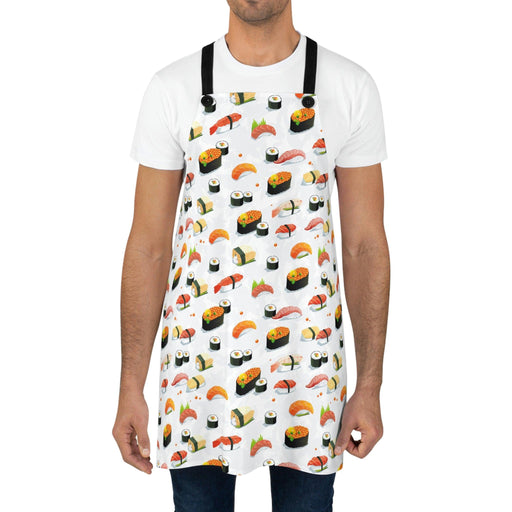 Sushi-Inspired Polyester Apron - Chic Culinary Attire for Food Lovers