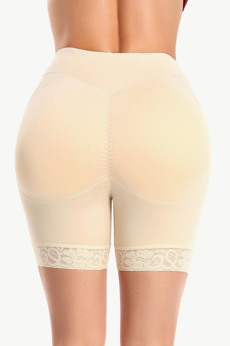Lace Trim Shaping Shorts with Pull-On Design