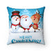Joyeux Noel Happy Christmas Santa Claus Holiday double-sided print and reversible decorative cushion cover