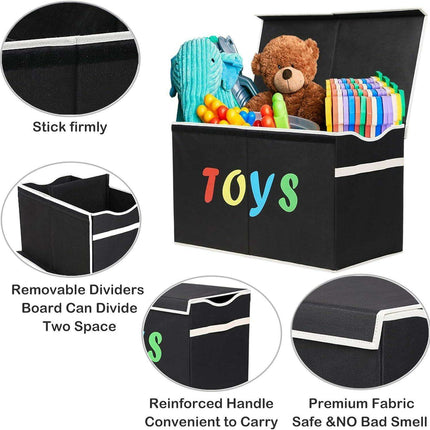 Kid's Space-Saving Collapsible Toy Storage Organizer - Durable and Convenient Solution