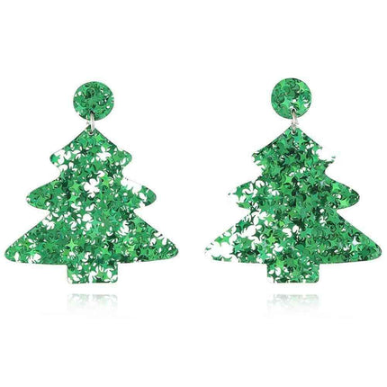 Delightful Festive Acrylic Christmas Tree Earrings for a Joyful Celebration