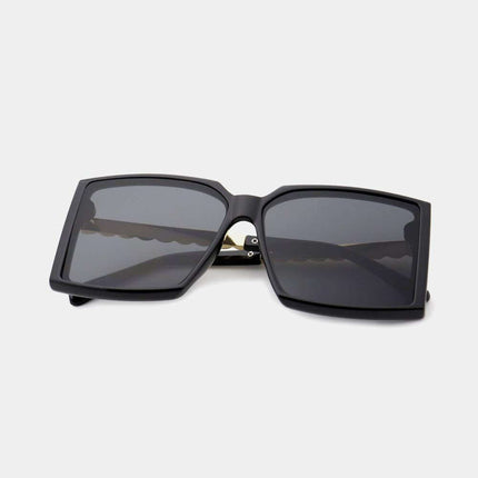 Trendy Square Sunglasses with Durable Hybrid Temples for Ultimate UV Protection