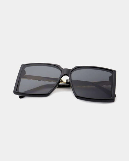 Trendy Square Sunglasses with Durable Hybrid Temples for Ultimate UV Protection