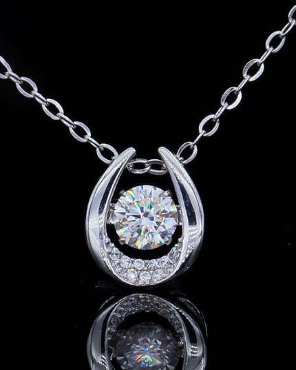 Timeless Moissanite and Zircon Pendant Necklace with Dazzling Accents