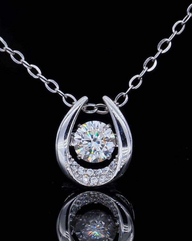 Timeless Moissanite and Zircon Pendant Necklace with Dazzling Accents