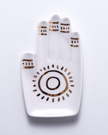 Floral Elegance Ceramic Jewelry Tray - Stylish Organizer for Your Accessories