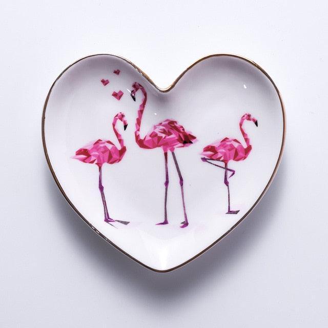 Chic Ceramic Jewelry Dish with Enchanting Flower Designs - Stylish Organizer for Trinkets