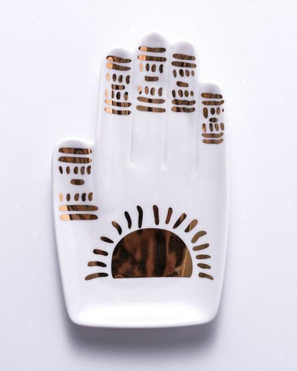 Floral Elegance Ceramic Jewelry Tray - Stylish Organizer for Your Accessories