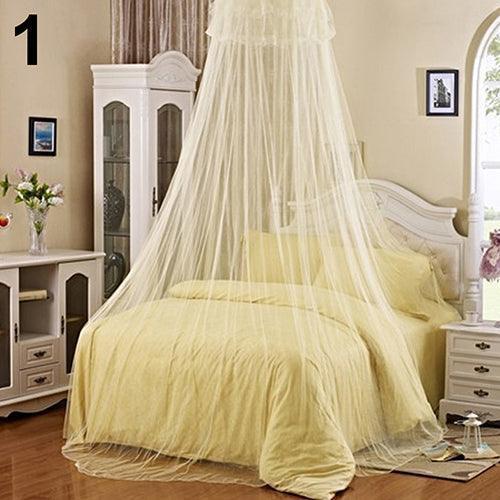 Romantic Lace Bed Canopy: Elegant Mosquito Net & Dust Barrier