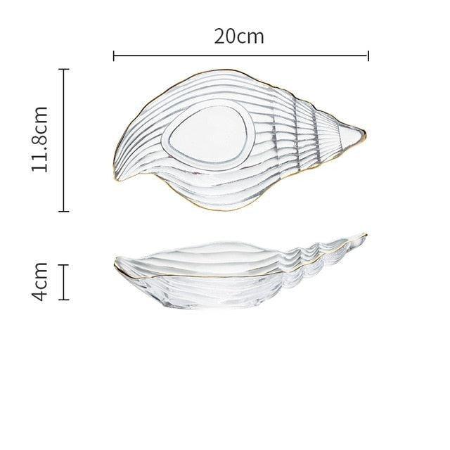 Exquisite Nordic Ocean Glass Dessert Plate - A Versatile Home Accent