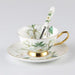 Chrysanthemum Elegance: Deluxe Bone China Tea Set Adorned with Gold Accents