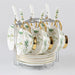 Elegant Chrysanthemum Bone China Tea Set with Golden Accents and English Artistry