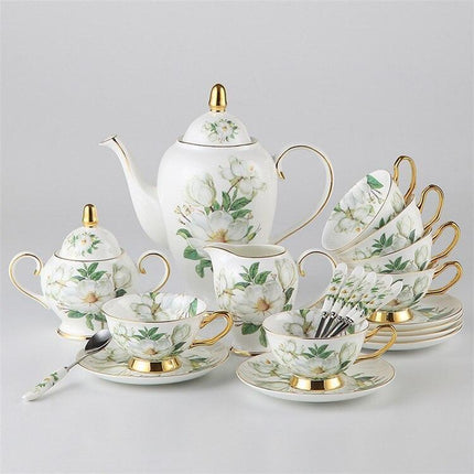 Elegant Chrysanthemum Bone China Tea Service Set