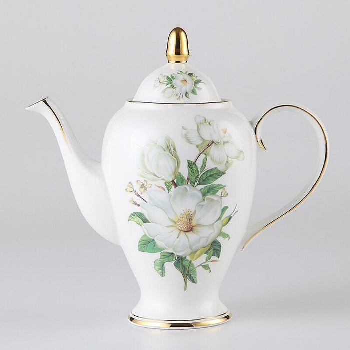 Elegant Chrysanthemum Bone China Tea Set from Europe