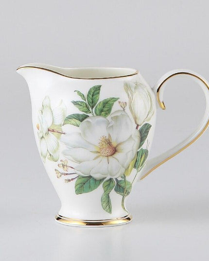 Chrysanthemum Bliss: Opulent Gold-Trimmed Bone China Tea Set
