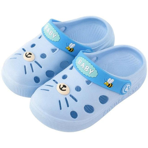 Durable Summer Flat Heeled Rubber Slippers for Infant Boys and Girls