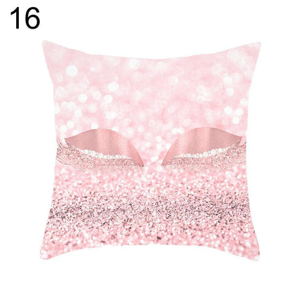 Eyelash Pattern Decorative Pillow Cover with Zipper - Chic Home Accent