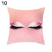 Eyelash Design Decorative Pillow Cover with Zipper Closure