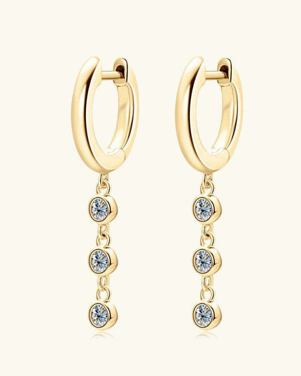 Brilliant Moissanite Sterling Silver Stud Earrings with Luxurious Gift Presentation