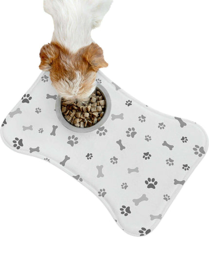 Personalized Non-Skid Pet Feeding Mats in Playful Designs