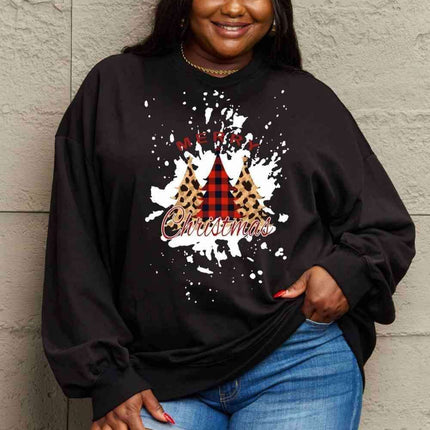 Festive Charm Love Graphic Sweater