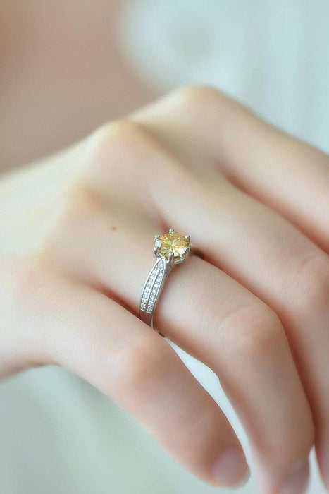 Chic Elegance: 3 Carat Lab-Created Moissanite Sterling Silver Ring