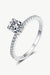 Sparkling 1 Carat Lab-Diamond Sterling Silver Ring with Authenticity Certification