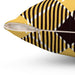 Yellow checkered double-sided print and reversible decorative cushion cover