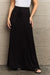 Elegant Black Maxi Skirt with Drawstring | Flattering Flare Design | Versatile Style