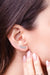 Platinum-Plated Sterling Silver Moissanite Earrings - Elegant Luxe Design