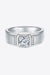 Sparkling Heart Moissanite Silver Promise Ring - Elegant Brilliance