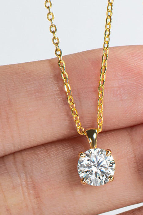 Radiant Elegance: 1 Carat Lab-Diamond Sterling Silver Necklace