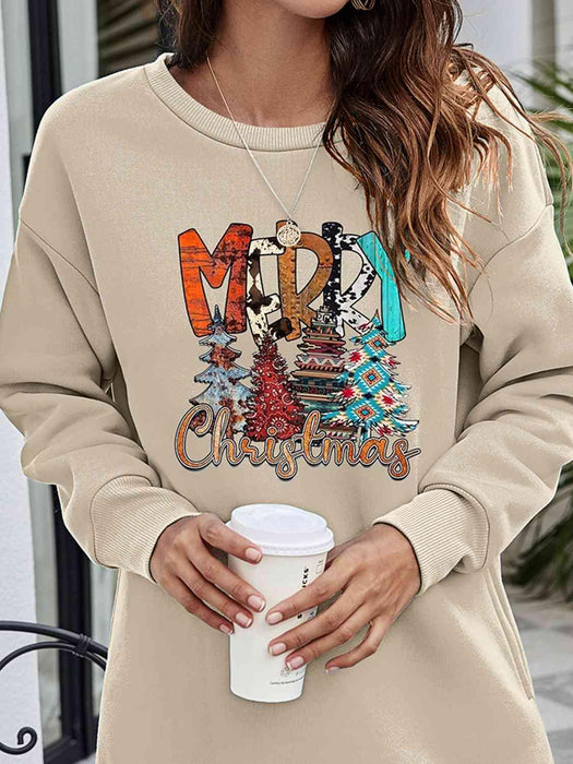 Festive Merry Christmas Graphic Sweater