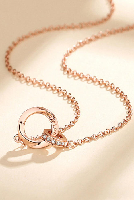Elegant Sterling Silver Necklace featuring Zircon Accent