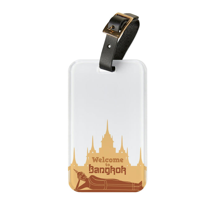 Maison d'Elite Thailand Luggage Tag - Lightweight Acrylic with Leather Strap-Luggage & Bags›Accessories›Travel Accessories›Luggage Tags & Stickers-Maison d'Elite-2.4'' × 4''-Très Elite
