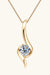 Lab-Diamond Sterling Silver Necklace with 1 Carat Stone Certification and Extended Warranty