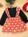 Spooky Fun Halloween Dress with Flounce Sleeves and Graphic Print