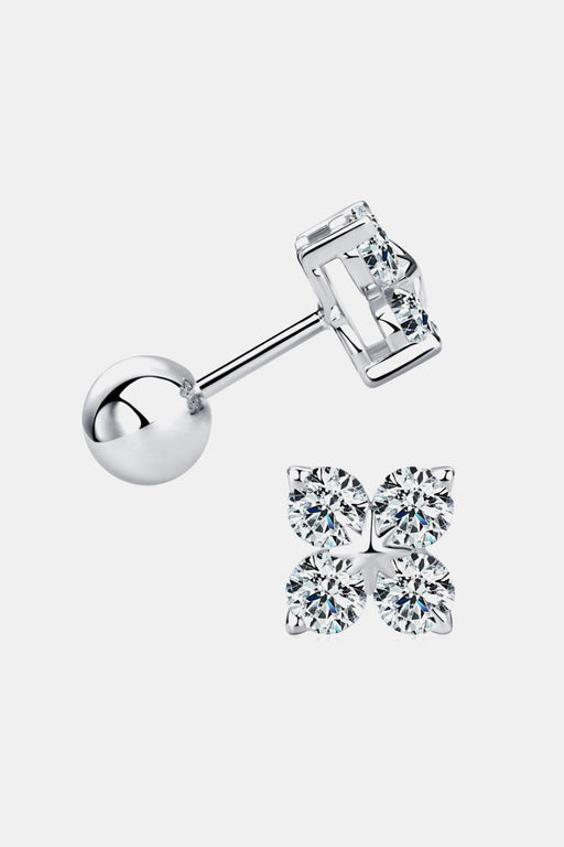 Lucky Charm Sterling Silver Lab-Diamond Earrings
