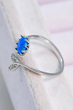 Opal Fishtail Bypass Ring-Trendsi-Cobalt Blue-One Size-Très Elite