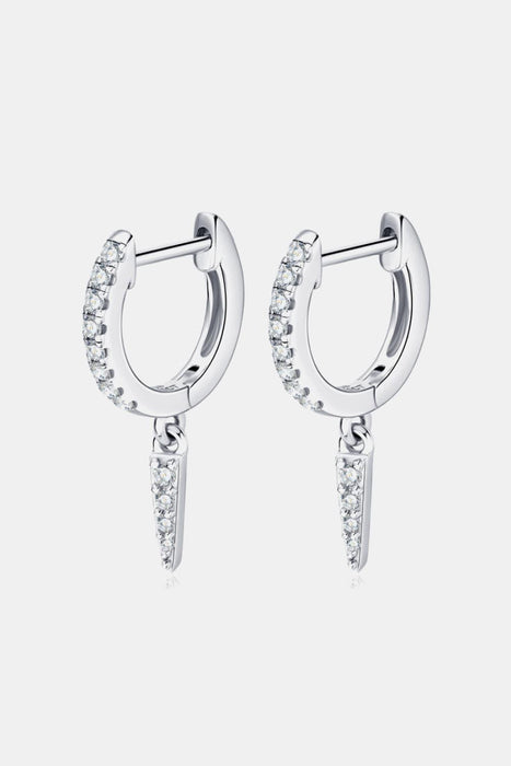 Shimmering Moissanite 925 Sterling Silver Dangle Earrings