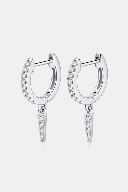 Shimmering Moissanite 925 Sterling Silver Dangle Earrings