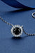 Exquisite 1 Carat Two-Tone Moissanite Round Pendant Necklace