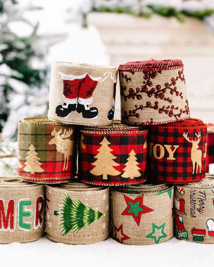 Premium Christmas Satin Craft Ribbon - 5m Luxurious Polyester for Holiday Decor