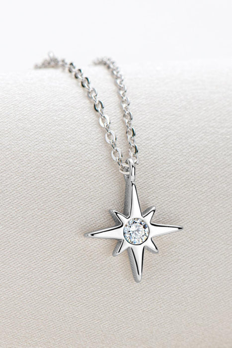 Shimmering Comet Lab Created Diamond Pendant Necklace in Sterling Silver