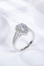 Teardrop Lab-Diamond Split Shank Ring - Sterling Silver & Platinum-Plated - 1.74 Carats Total Weight