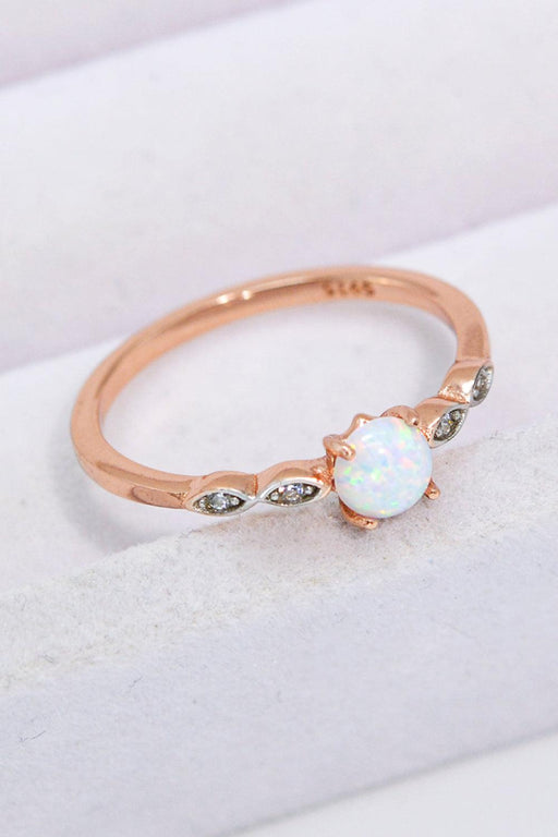 Opal and Platinum Ring: Classic Beauty with Australian Opal