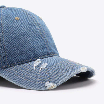 Vintage-Inspired Distressed Cotton Cap with Customizable Fit for Effortless Style