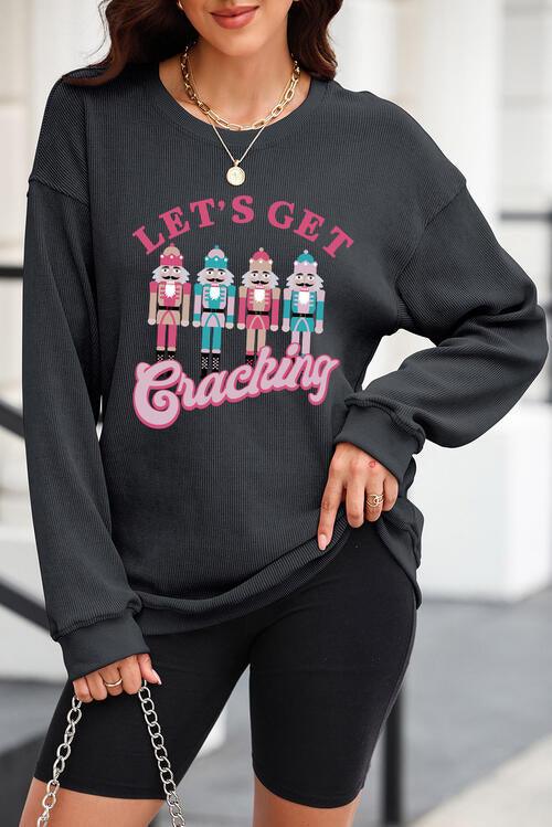 Nutcracker Festive Print Crew Neck Sweater - Cozy Holiday Style